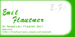 emil flautner business card